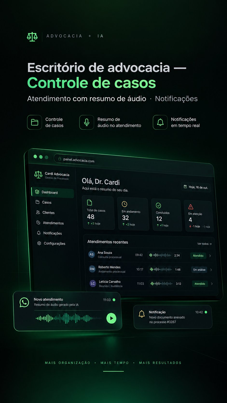 Escritório de advocacia — Controle de casos