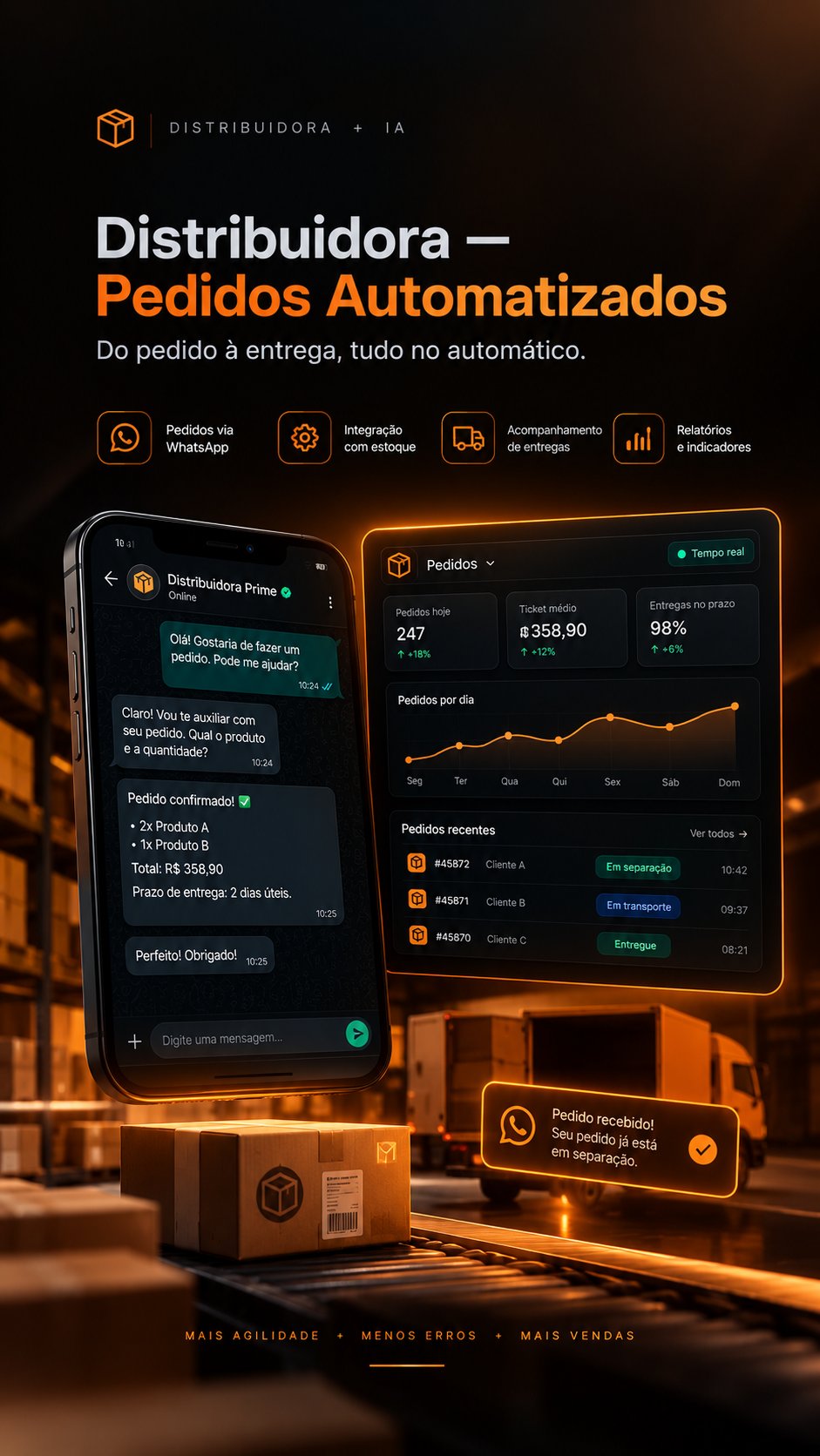Distribuidora — Pedidos automatizados